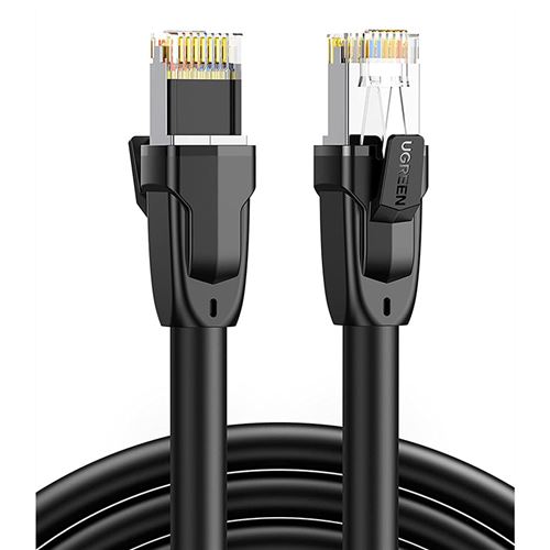 Cat 8 Câble Ethernet RJ45 Réseau Haut Débit 25Gbps 2000MHz SFTP Compatible avec PS5 PS4 PC TV Box Routeur,1m