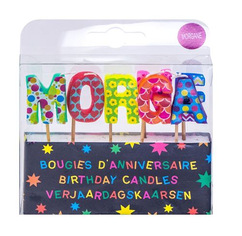 Bougies d'anniversaire prénom Morgane