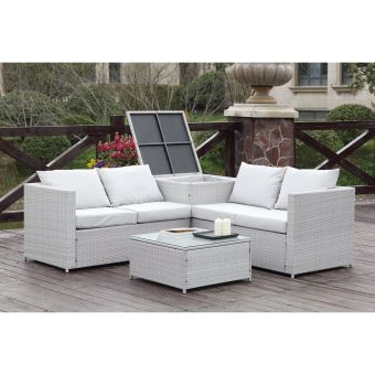 L Angelique Salon De Jardin En Resine Tressee 4 Personnes Avec