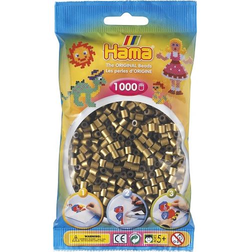 Sachet de 1000 perles a repasser hama midi bronze - loisirs creatifs - 207-63