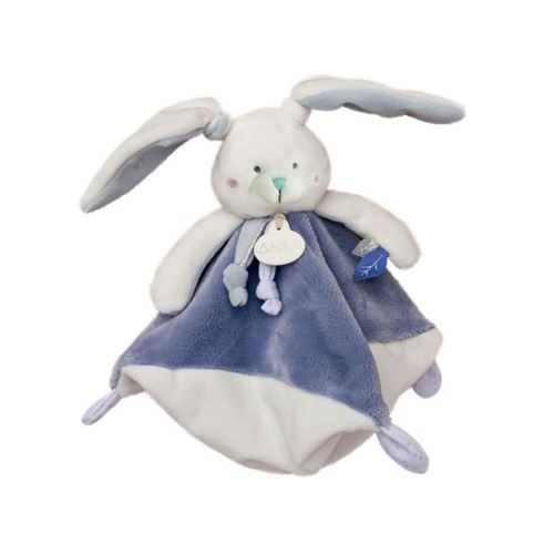 BABY NAT Les layettes - Doudou lapin 25 cm - bleu