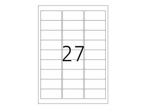  HERMA Special - Blanc - 63.5 x 29.6 mm 675 &eacute;tiquette(s) (25 feuille(s) x 27 &eacute;tiquettes en film de s&eacute;curit&eacute;/&eacute;tanch&eacute;it&eacute; mat autocollant permanent 