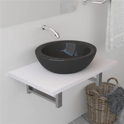 Étagère murale de salle de bain pour bassin Blanc 60x40x16,3 cm