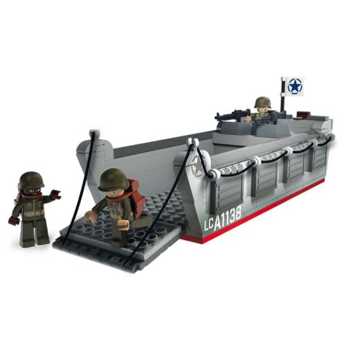 Jeu de construction brique emboitable compatible lego sluban wwii navire de  débarquement militaire m38 70070 soldats articulés - Lego - Achat & prix