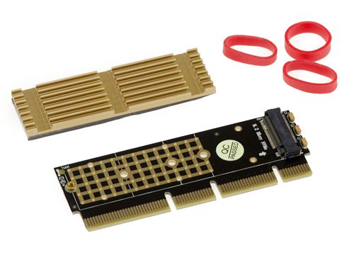 Carte Controleur PCIe 16x pour SSD M.2 NVMe Avec radiateur Bande passante maximale !