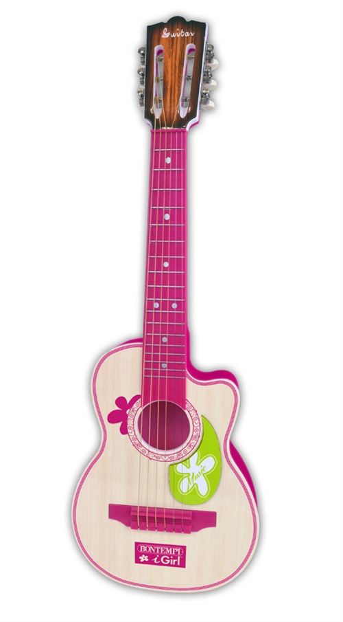 Bontempi guitare 6 cordes 70 cm rose
