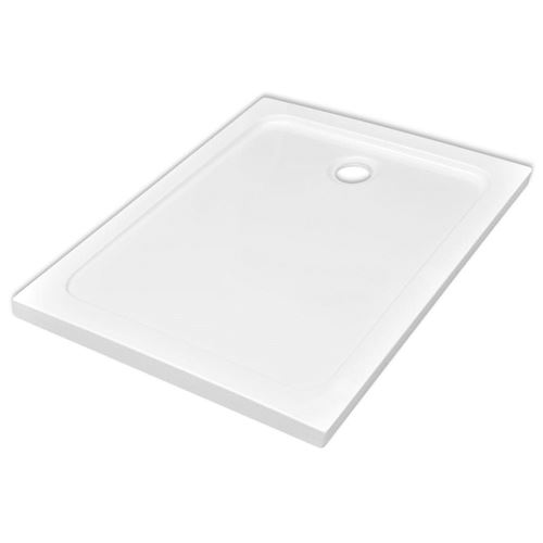 vidaXL Bac de douche rectangulaire ABS Blanc 80 x 110 cm