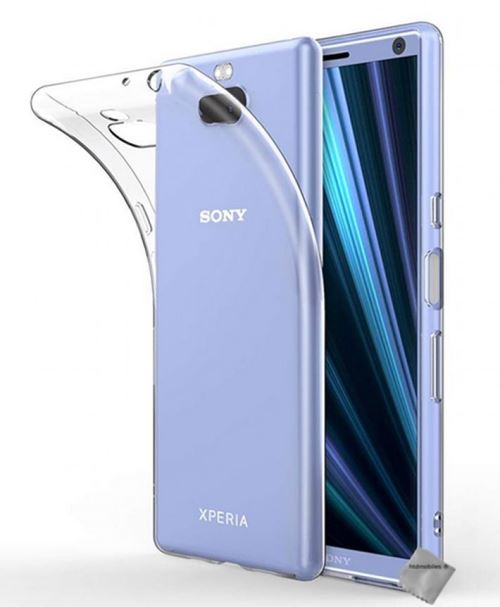 Housse etui coque silicone gel fine Sony Xperia 10 + verre trempe TRANSPARENT TPU - htdmobiles
