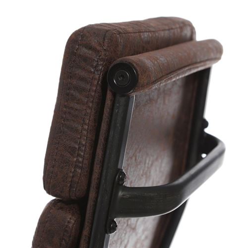 Chaise De Bureau A Roulettes En Similicuir Vieilli Marron Et Metal Dolla L 57 X L 59 X H 90 Achat Prix Fnac