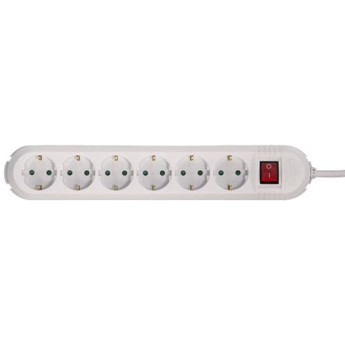 Hama Bloc multiprises 90°, 6 prises, blanc
