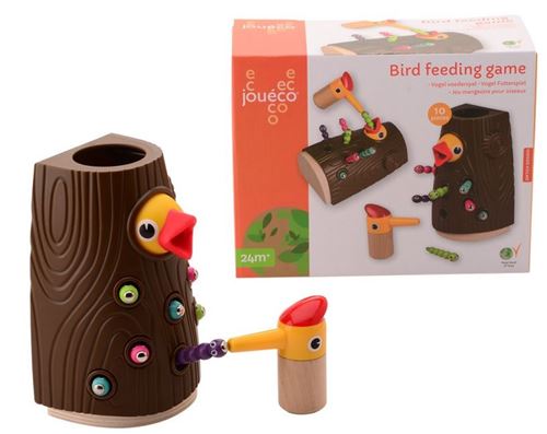 Jouéco jeu d'alimentation pour oiseaux junior bois/acier 8-pièces
