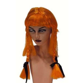 perruque orange femme