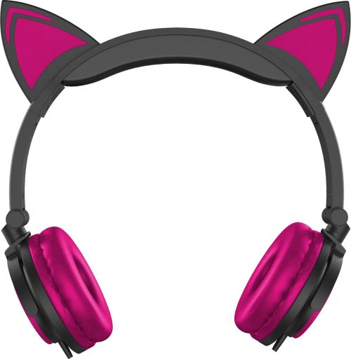 5 Sur Casque Stereo Oreilles De Chat Roses Avec Arceau Reglable Et Prise Jack 3 5mm Casque Audio Achat Prix Fnac