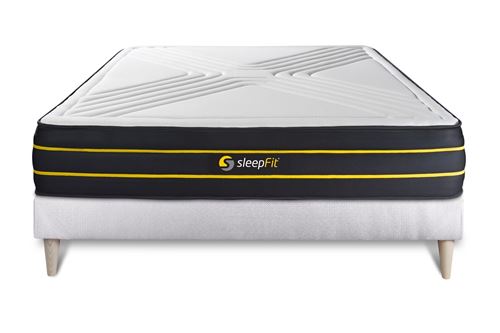 Sleepfit Blanc Ensemble 140X190 Matelas Ultra + Sommier Kit