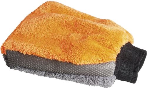 Mr. Kleen gant de toilette micro-fibre 3 dans une 22 x 18 cm orange / gris