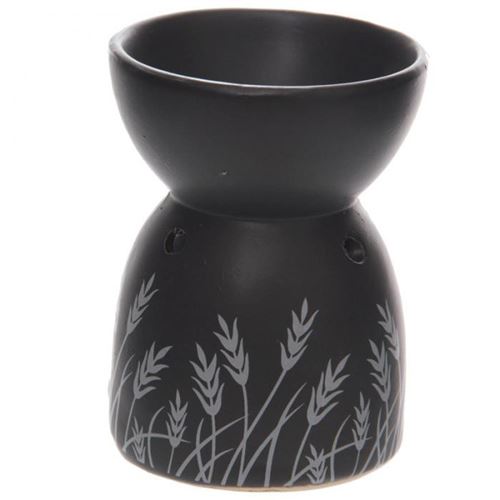 Brûleur à huile Céramique Noir, Motif Blé