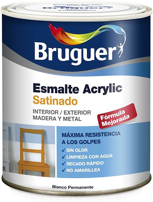 Bruguer Acrlico Vernis Blanc Satin Permanent-750 Ml
