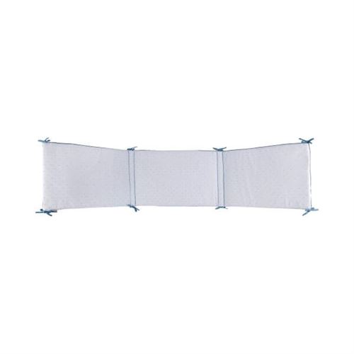 Tour de lit pure 180 x 40 cm coton bleu - nattou
