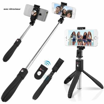 360 ° Bluetooth Selfie Stick Trépied Portable tige trépied pour iPhone Samsung Huawei