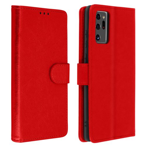 Étui pour Samsung Galaxy Note 20 Ultra Folio Intégrale Porte-carte Fonction Support rouge