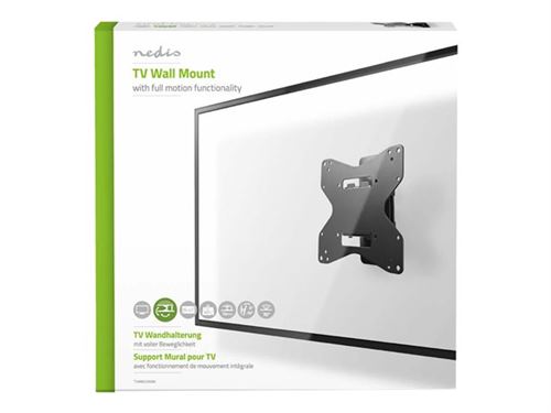 Nedis TVWM2330BK Support Mural à Mobilité Intégrale pour TV | 26-42 | Max. 40 kg | 1 Point de Pivot