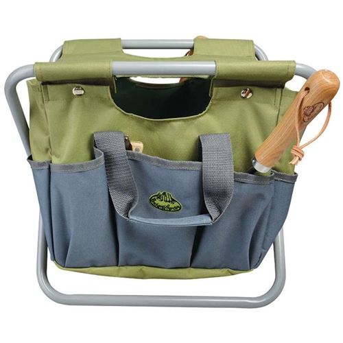 Esschert Design Tabouret porte outils gris GT85