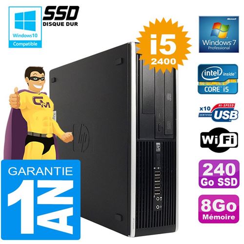 Acheter Pc hp compaq 8300 sff core i5-2400 ram 8go disque 240 go ssd graveur dvd wifi w7 État correct - 179,00 € Pc hp compaq 8300 sff core i5-2400 ram 8go disque 240 go ssd graveur dvd wifi w7 État correct - Hewlett-Packard reconditionné disponible sur Fnac