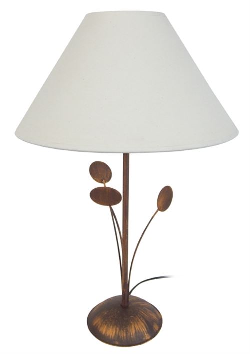 Orbis lampe a poser 30x30x48 cm - marron et blanc
