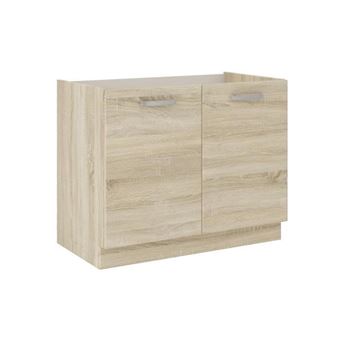Lassen Meuble Bas Sous Evier 80 Cm Decor Chene Clair Sonoma