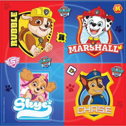 Nickelodeon serviettes de table Paw Patrol 33 cm 16 pi&egrave;ces multicolore