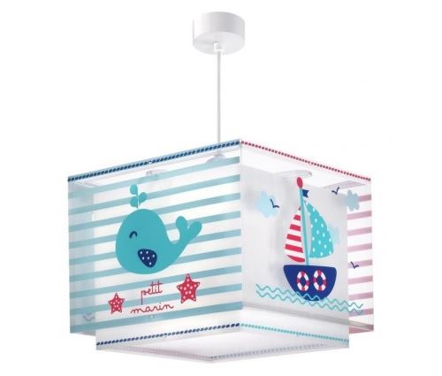 Lustre suspension chambre enfant petit marin - bleu