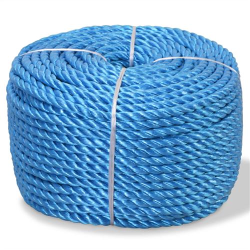 Corde torsadée Polypropylène 10 mm 500 m Bleu