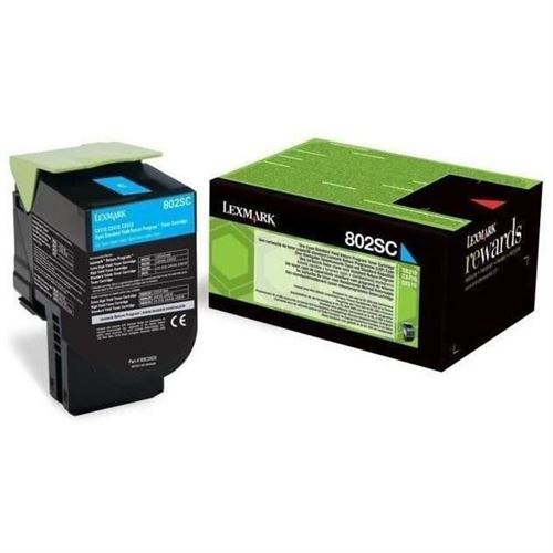 Lexmark 802SC - cyaan - origineel - tonercartridge - LCCP, LRP