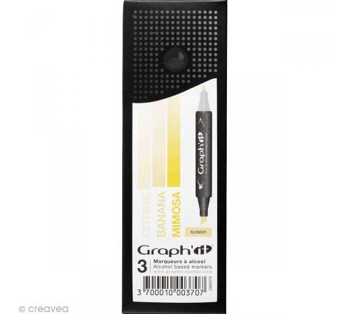 Set 3 Marqueurs à alcool Graph'it - Dégradé Sunny - Graph it