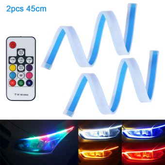 45cm Rgb Led Strip Lights Phare Sequentiel Drl Turn Signal Remote Ld2250 Equipements Electriques Pour Luminaire Achat Prix Fnac
