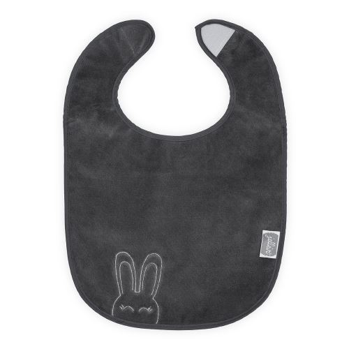 Bavoir plastifié velcro Sweet bunny - Gris