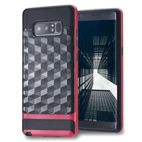 Coque Samsung Galaxy Note 8 , Lincivius® [HYBRID DESIGN CASE], Housse Samsung Galaxy Note 8 Hybride Bumper TPU Silicone Rouge, Protection Antichoc