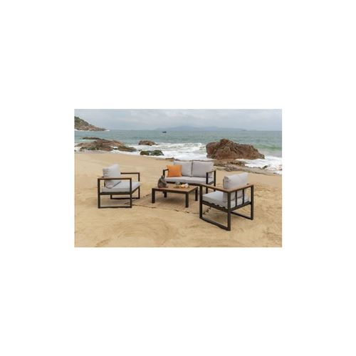 Alao Salon De Jardin 4 Places -un Canape Et Deux Fauteuils Avec Une Table Basse