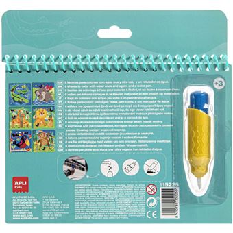 Livre De Dessin Magique Réutilisable à L'eau - 6 Thèmes Animaux, Dinosaures, Transports - Avec Stylo à Eau - Jouet éducatif Enfants