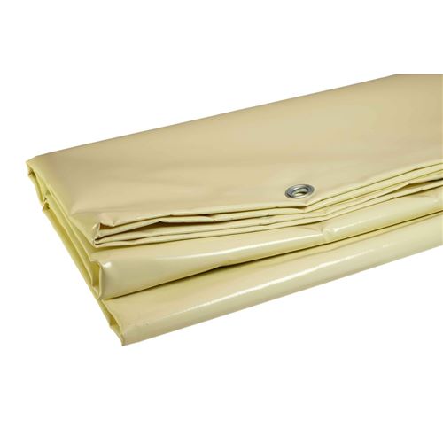 Bâche speciale pergola et tonnelle 4.10 x 3.10 m IVOIRE Haute protection UV avec Oeillets