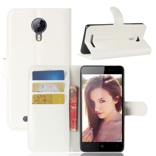 LEAGOO Z5 Housse Etui Cuir PU Texture Litchi Blanc ALS54148