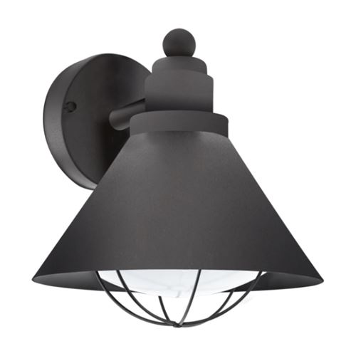 Applique extérieure rustique barrosela h24 cm ip44 - noir