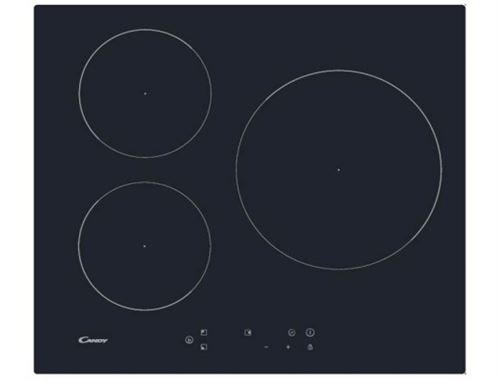 Candy CI633CTT - Table de cuisson à induction - 3 plaques de cuisson - Niche - largeur : 56 cm - profondeur : 49 cm - noir