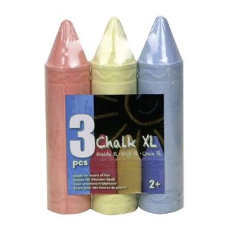 3 craies de trottoir de couleurs - grosses craies xl - 1