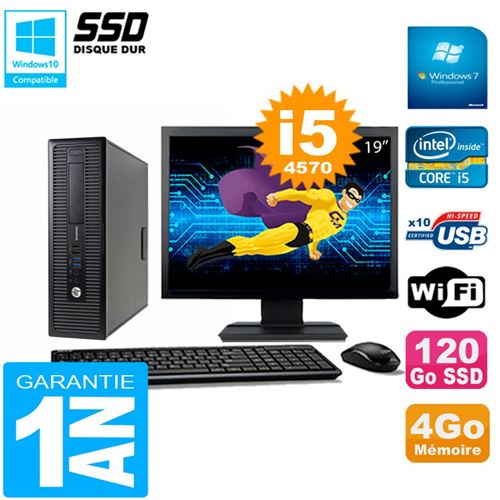 Acheter Pc hp elitedesk 800 g1 sff ecran 19' core i5-4570 4go disque 120 go ssd wifi w7 État correct - 239,00 € Pc hp elitedesk 800 g1 sff ecran 19' core i5-4570 4go disque 120 go ssd wifi w7 État correct - Hewlett-Packard reconditionné disponible sur Fnac