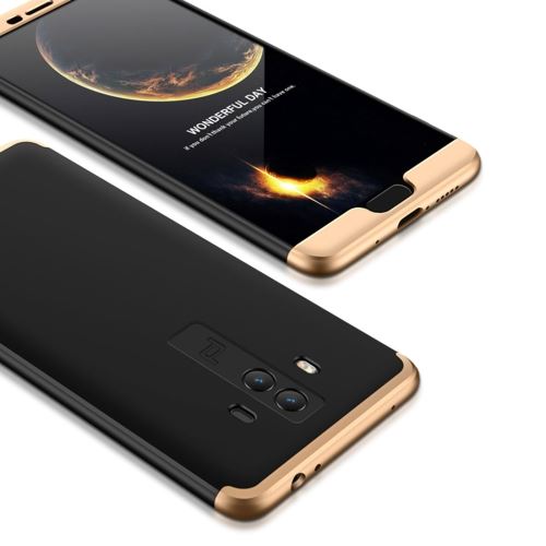 Huawei Mate 10 Coque Protection Plastique Total Effet Métal Brillante Noir ALS53377