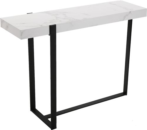 Versa - Console design imitation marbre piètement métal Carole