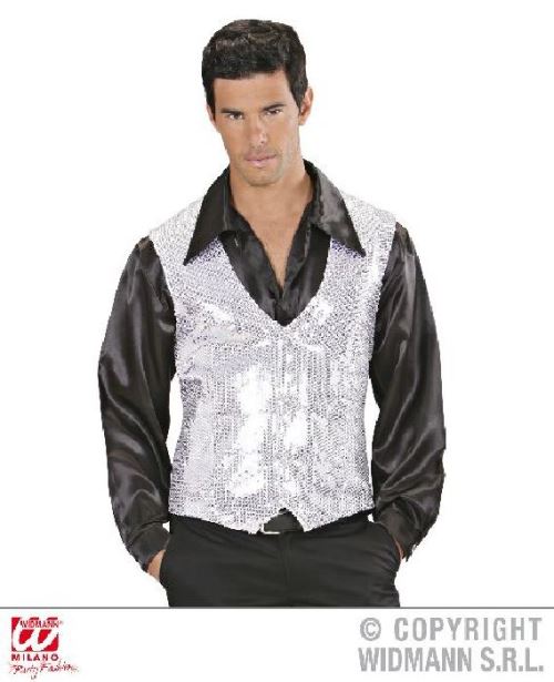 Gilet argenté à paillettes homme - (42/44)