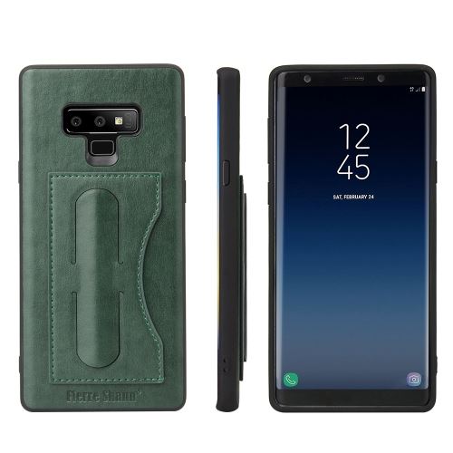 Galaxy Note9 Housse Etui Cuir Pu Arrière Porte Carte Vert Als90780