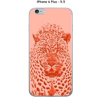 Coque Apple Iphone 6 Plus 55 Design Jaguar Rose Orange Etui Pour